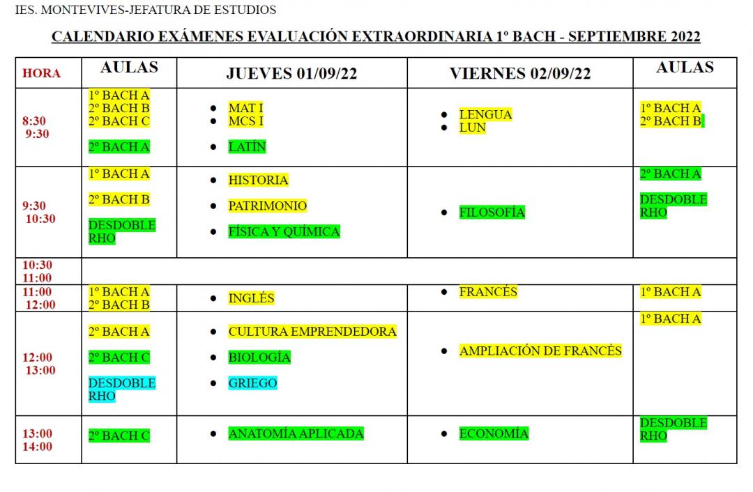 Calendario septiembre